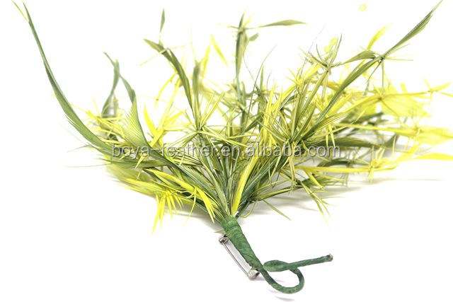 15*30 cm Goose Biot Feather Flower Mount with Wire Accessory
