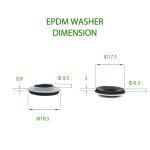 Antirust Aluminum Neoprene Backed Bonded Sealing Black Epdm Washers Composite