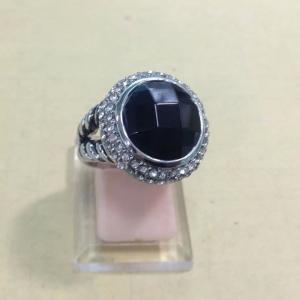 Quality (R-15) New Jewelry Women Fashion Black Onyx Cubic Zircon 925 Silver Ring wholesale