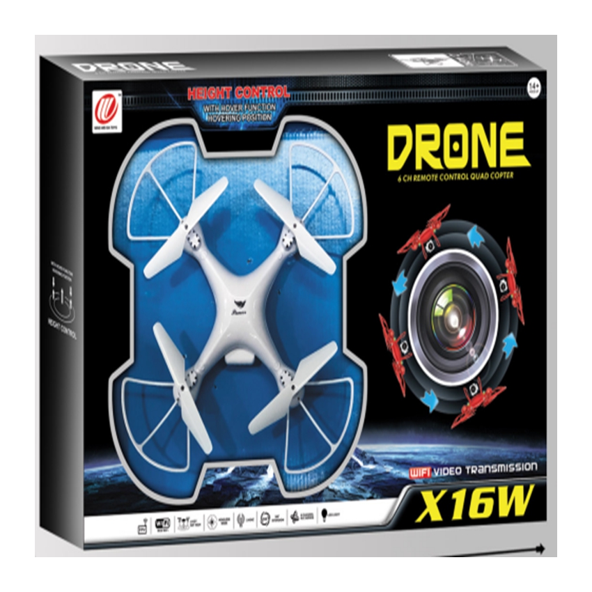 Long Range Distance X16W Drone with Multiple User Profiles and Electric Power Source 3XAAA Controller Battery