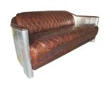 1-2-3 Seater Diamond Vintage Aviator PU Leather Sofa