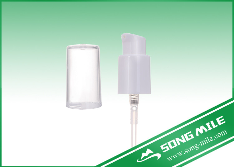 24/410,28/410 PP White Plastic Cream Dispenser with Whole Cap