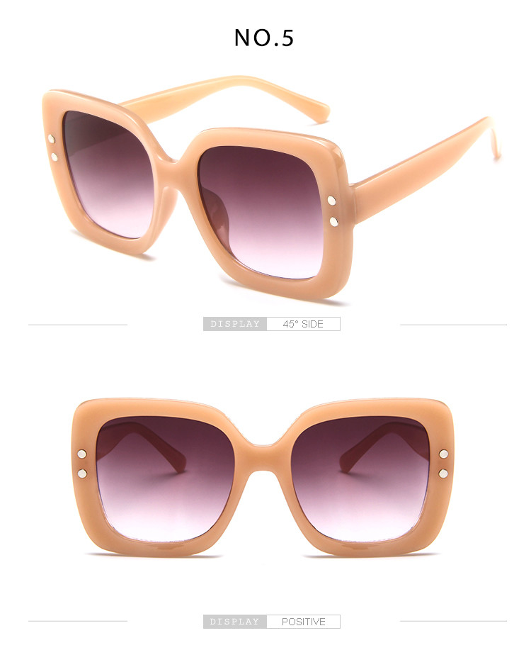 BSCI Oversized Cat Eye Plastic 145MM Gradient Lens Sunglasses