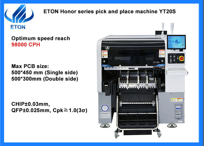High Precision LED Bulb Pick And Place Machine 98k CPH 10 Heads For 0201 Components