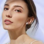 11x9.5mm 1.5g Sterling Silver Heart Earrings 3A Silver Heart Studs SGS