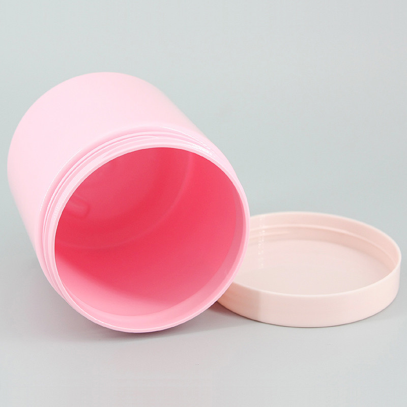 Pink Cylinder 98mm 16.91oz Plastic Cosmetic Jars