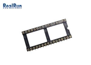Quality 1.778mm SMT Round Holes Ic Socket Connector 32 Pin PPS UL94V-0 wholesale
