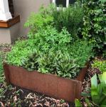 Outdoor Square Corten Steel Raised Beds For Vegetable Flower Planter Edge