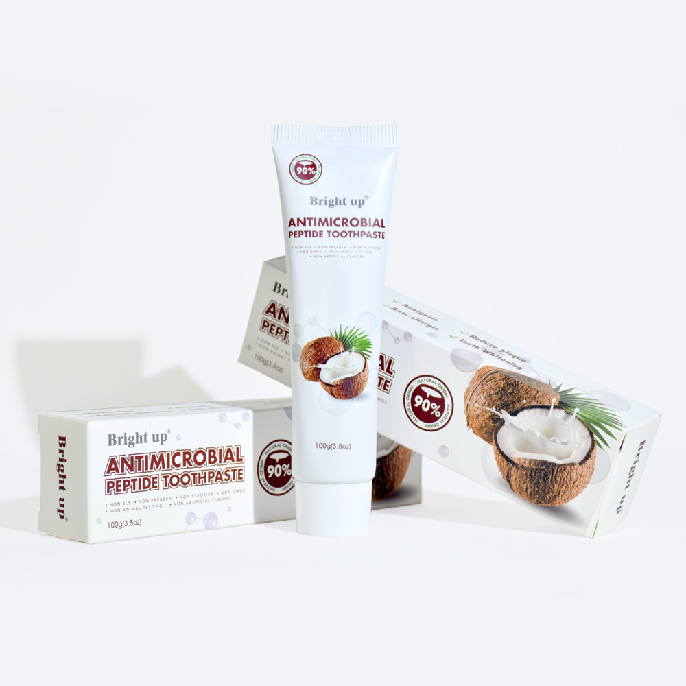 High - Quality Bright up Antimicrobial Peptide Toothpaste, 100g (3.5oz) Per Tube coconut oil wholesale