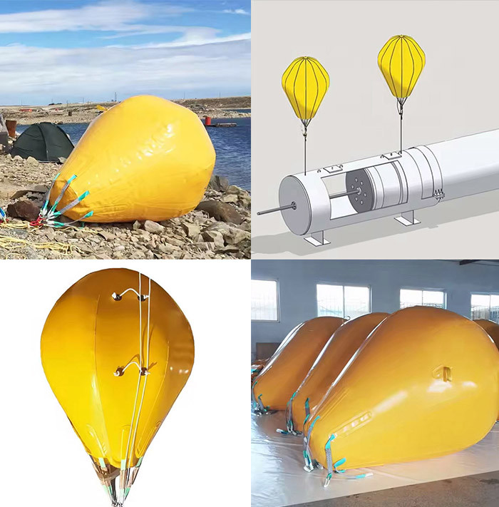 Boat Air Bags PVC Buoyancy Bags Diving Parachute Shape Underwater Airbag