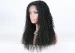 20 Inch Kinky Curly Human Hair Full Lace Wigs Full Swiss Lace With Stretch From