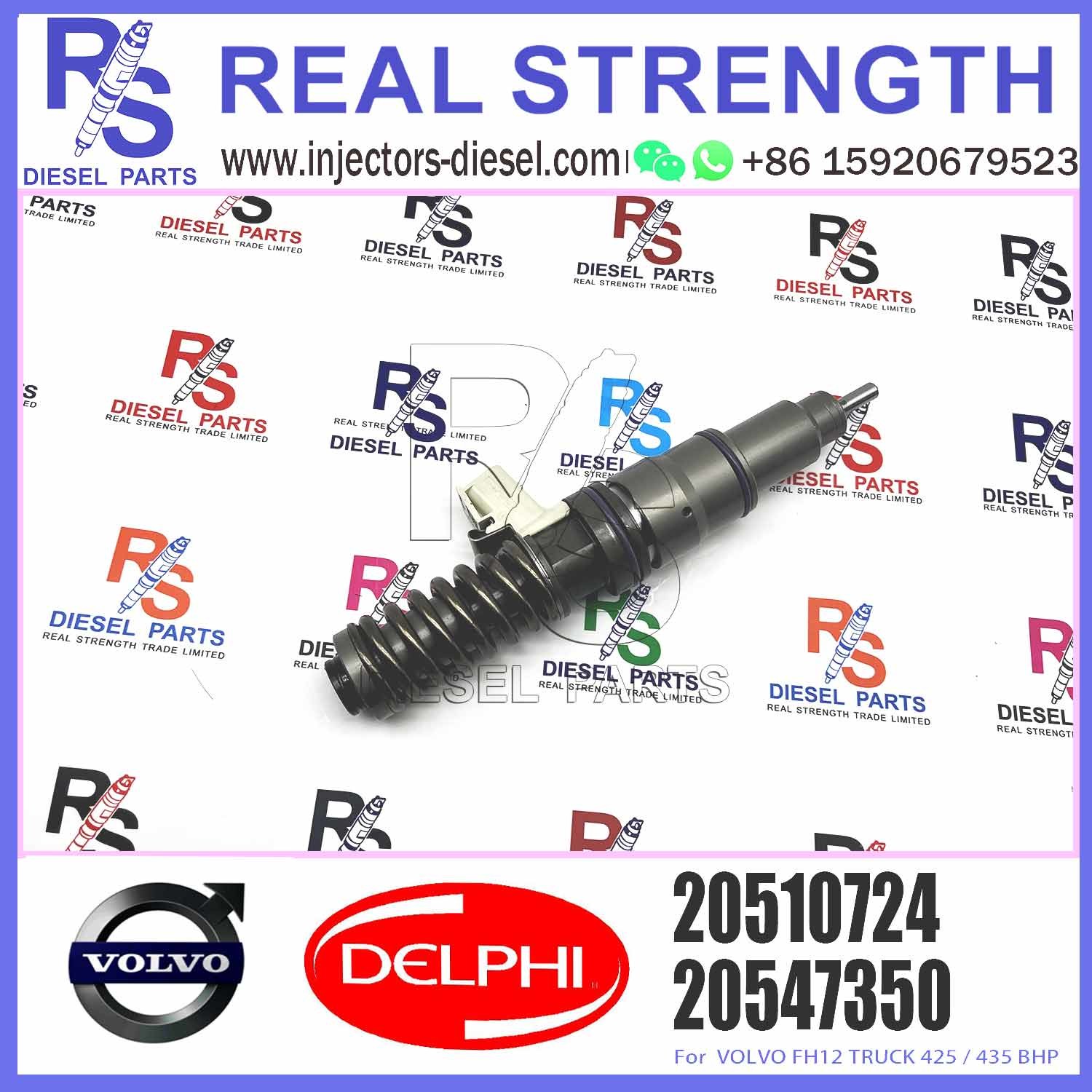 Diesel Fuel Injector 20547350 85000416 EX631016 20484073 20497849 20510724 E3/E3.18 for V-O-L-V FH12 TRUCK 425 / 435 BHP