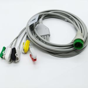 Quality Round 6 Pin 98ME01AA054 Monitor ECG Cable 5 Leads Grabber Ends wholesale