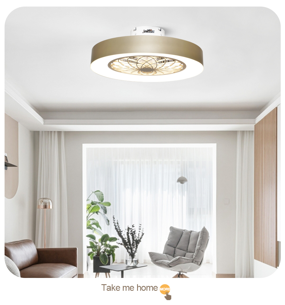 20" 3-Color LED Ceiling Fan with Remote Simple and Functional Design by 1stshine