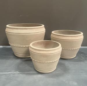 Quality Hand Carved Cement Finishing Quadrate GRC Planter Pots For Weather Resistant Plants wholesale