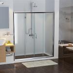 Semi Frame Tempered Glass Shower Screen Single Panel Slide