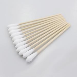Quality 6 Inch Dry Cotton Tipped Swabs Portable Firm Wood Stick Moderate Hardness wholesale
