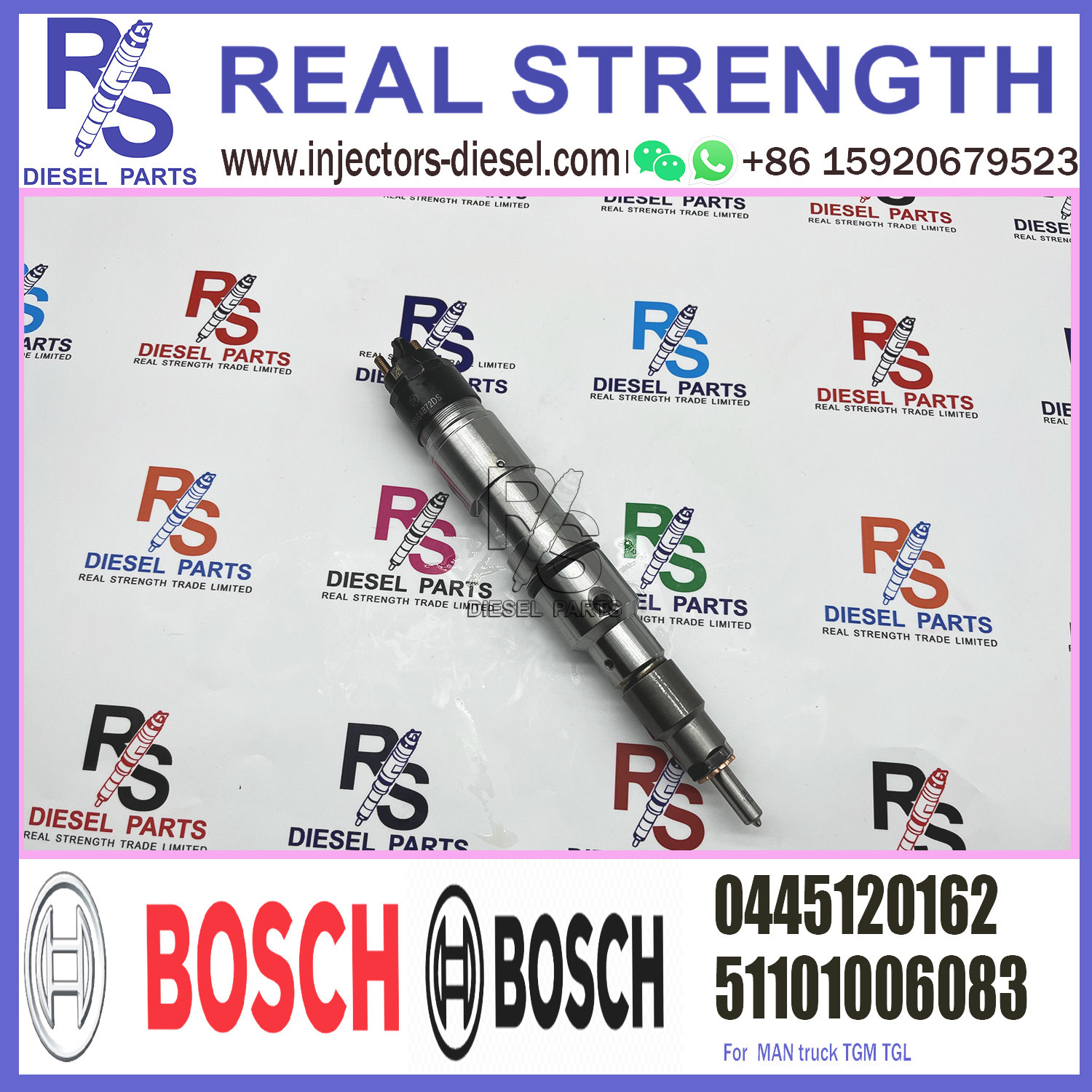 0445120162 Common Rail Injector System 51101006083 For MAN Truck TGM TGL