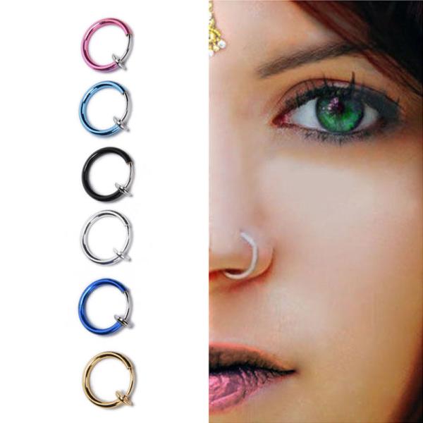 USA hot selling stainless steel body piercing jewelry unique multi color nose