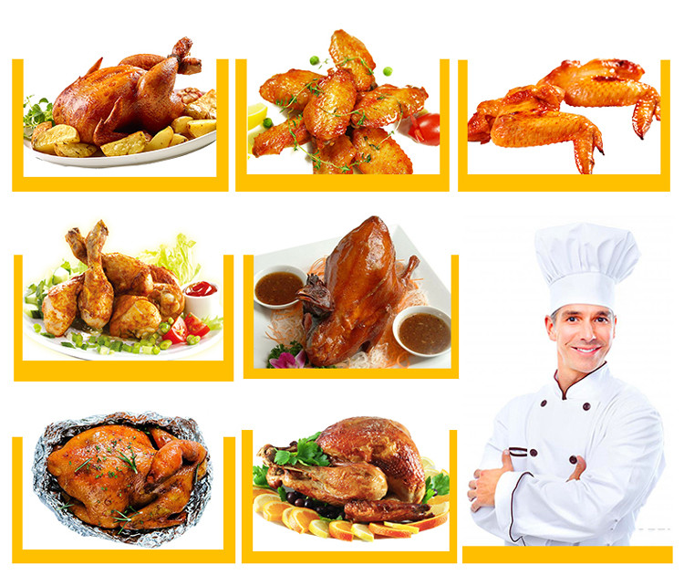 Chicken Grill Machine / Chicken Rotisserie Grill Gas Oven 4 Rods With Foots Stainless Steel