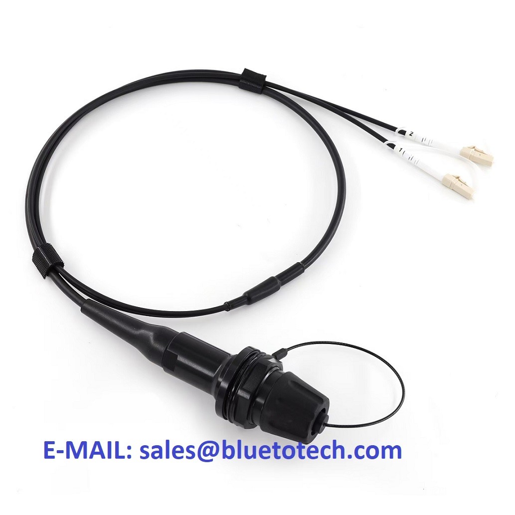 Optical Fiber Expanded Beam to LC 2core Multi Mode Hybrid Cable Harsh Environment Expanded Beam Filed Deployment