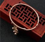 Charms Fashion Diamond Jewelry adjustable stainless steel bangle bracelet