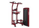 Q235 Steel Assist Dip Chin Machine Red Black Cushion