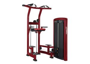 Quality Q235 Steel Assist Dip Chin Machine Red Black Cushion wholesale