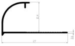 Smooth Curved Tile Trim Aluminium Profile Trim Tiles Decorative Accessories