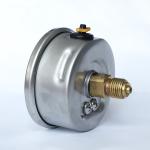 304SS Flanged Pressure Gauge Axial Mount Oil Filled Pressure Gauge Stainless