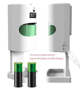 Quality 0.2C Accuracy 2*AA Battery Infrared Hand Sanitiser Dispenser wholesale