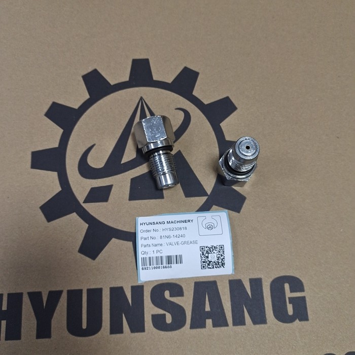 Excavator Parts Grease Valve 81N6-14240 XKBN-01579 For R210-7 R220LC-7 R250LC-7