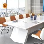 SGS Rectangular Solid Surface Conference Table Easily Repairable