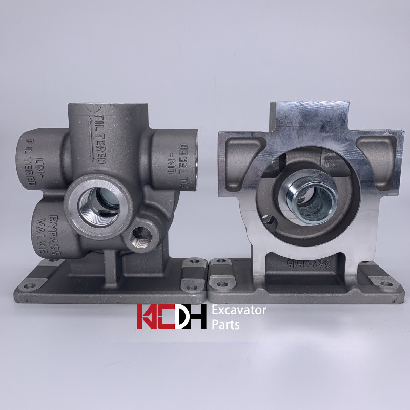 330C/330D/336D excavator accessories 1R-0716 oil filter base 1R0716 aluminum base, suitable for air filter assembly