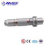 8 Pin Waterproof Circular Connectors Chrome Plated Brass