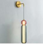 Scandinavian glass pendant lights Minimal colorful lampshade bedside lamp(WH-AP