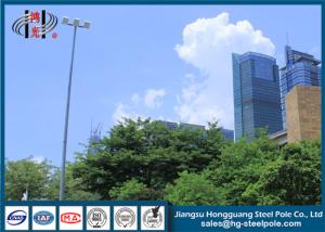 Quality 12 Sides Hot Rolled Galvanized High Mast Light Pole 25m Floodlight Mast Tower Mast wholesale