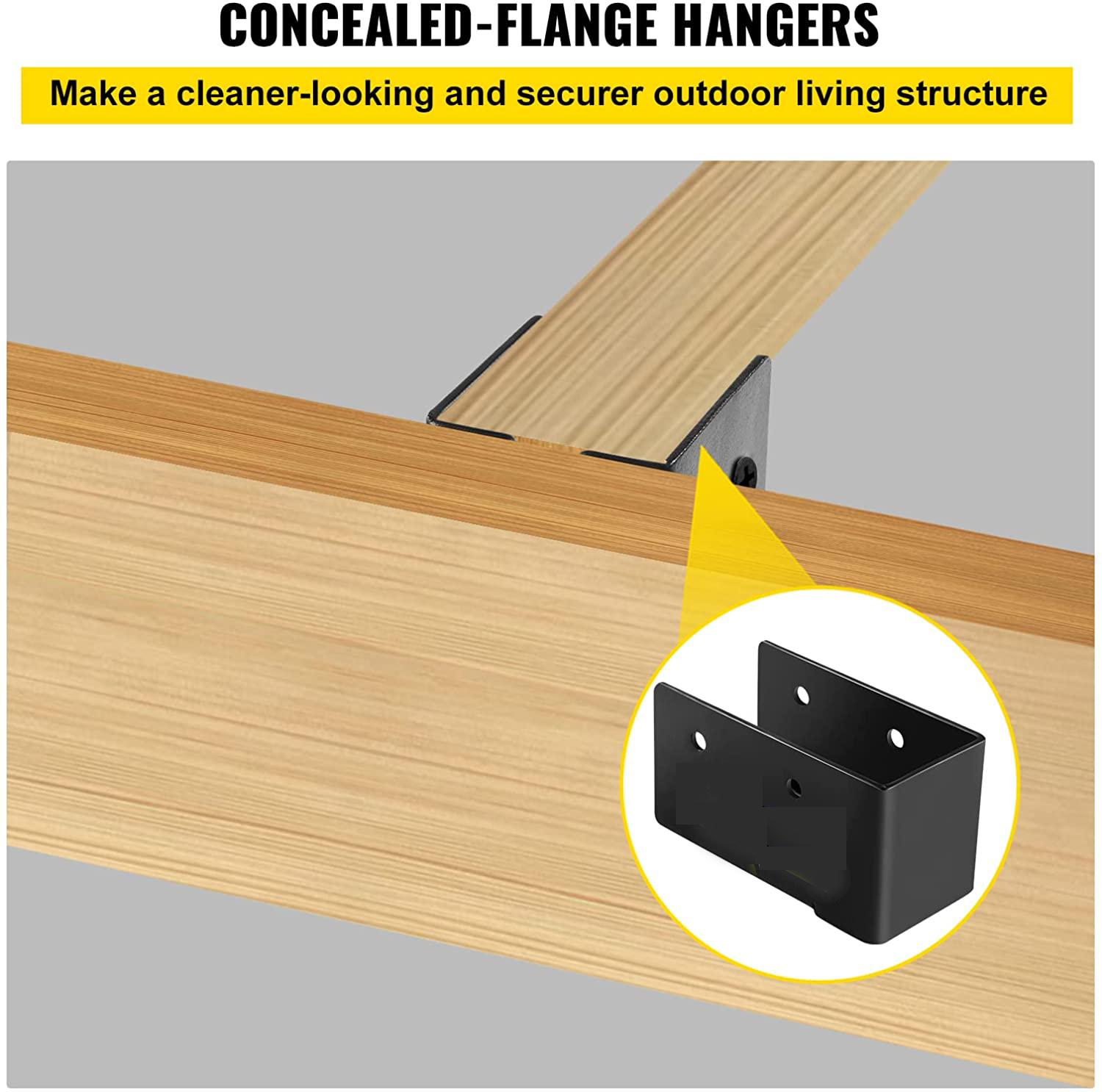 Concealed Joist Hanger 2"x4" Outdoor Accent Concealed Flange