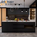 Modern Acrylic Kitchen Cabinet With Island Cabinet For South Africa Villa Open