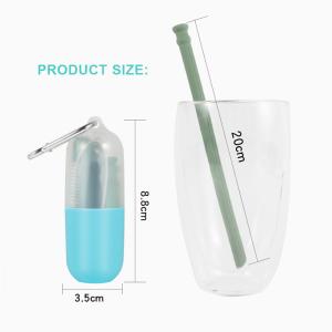 Quality FDA Silicone Kitchen Product Collapsible Silicone Drinking Straw wholesale
