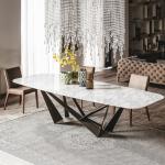 Small Luxury Dining Table And Chairs 4 Person Marble Dining Table Set 200cm