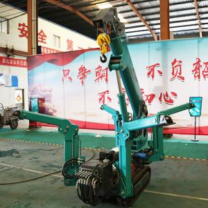 Quality 9.6kW Small Narrow Spare Electric Crawler Crane Telescopic Boom 1.2Ton Mini Crawler 8t Spider Crane wholesale