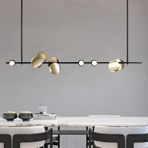Quality Modern Black Gold LED Long Chandelier for Bedroom Living Dining Study Room Kitchen Coffee Shop Typography (WH-MI-188) wholesale