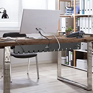 Convenient Living Room Cable Carrier No Drilling Improved Cable Channel for Table