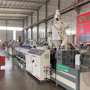 China Conical Twin Screw Extruder PVC Pipe Making Machine  1 Year Warranty on sale