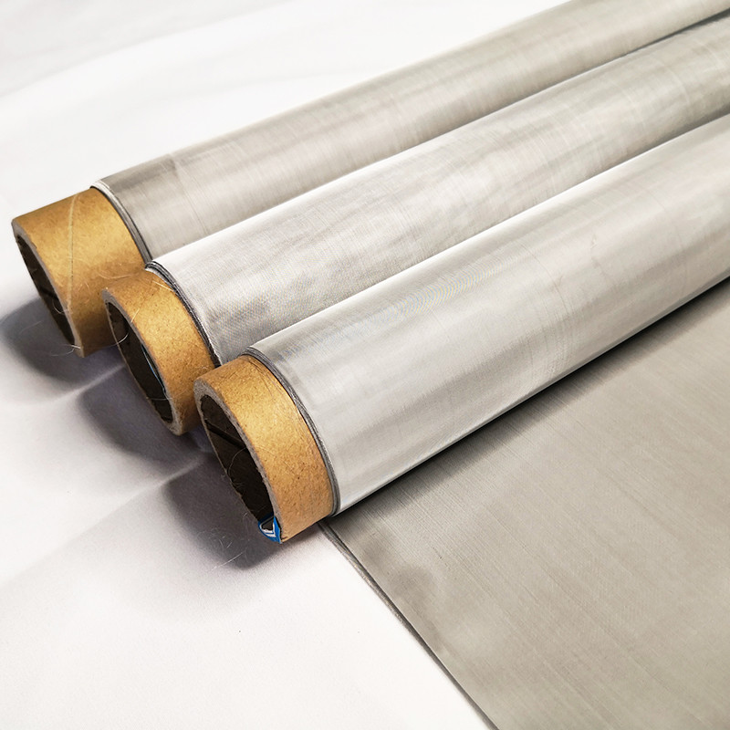 Plain Woven Stainless Steel Screen Printing Mesh For LCD / PCB Printing