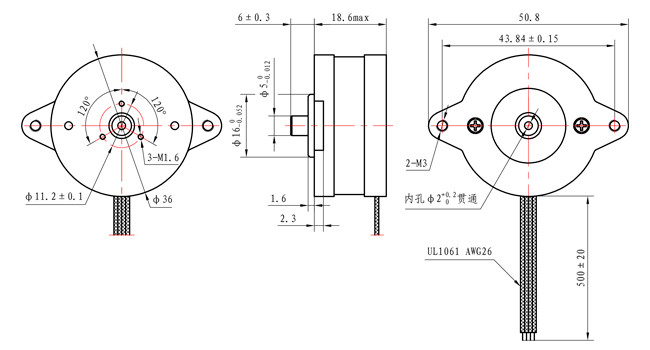 1.8 Degree 2 Phase 1.0A 100mN.m NEMA 14 Hybrid Stepper Motor with CE ISO