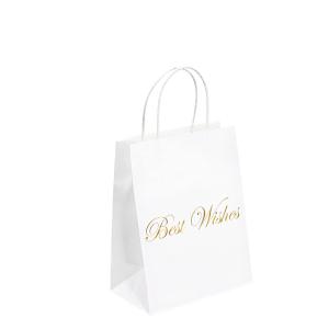 Quality Customised Uncoated Lining Thank You Paper Bag With Twist Rope Handle wholesale