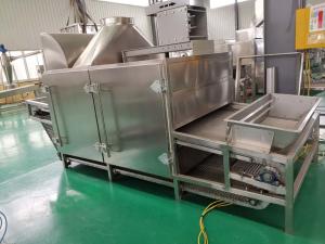 Quality Metal Continuous 6kw 1000kg/H Sesame Seed Roaster wholesale