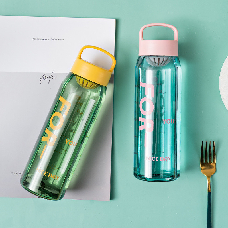 50 Oz 700ml Water Bottle Plastic Flower Tea Personalized Plastic Water Bottles In Bulk With Printing Logo For Sports Offices Homes